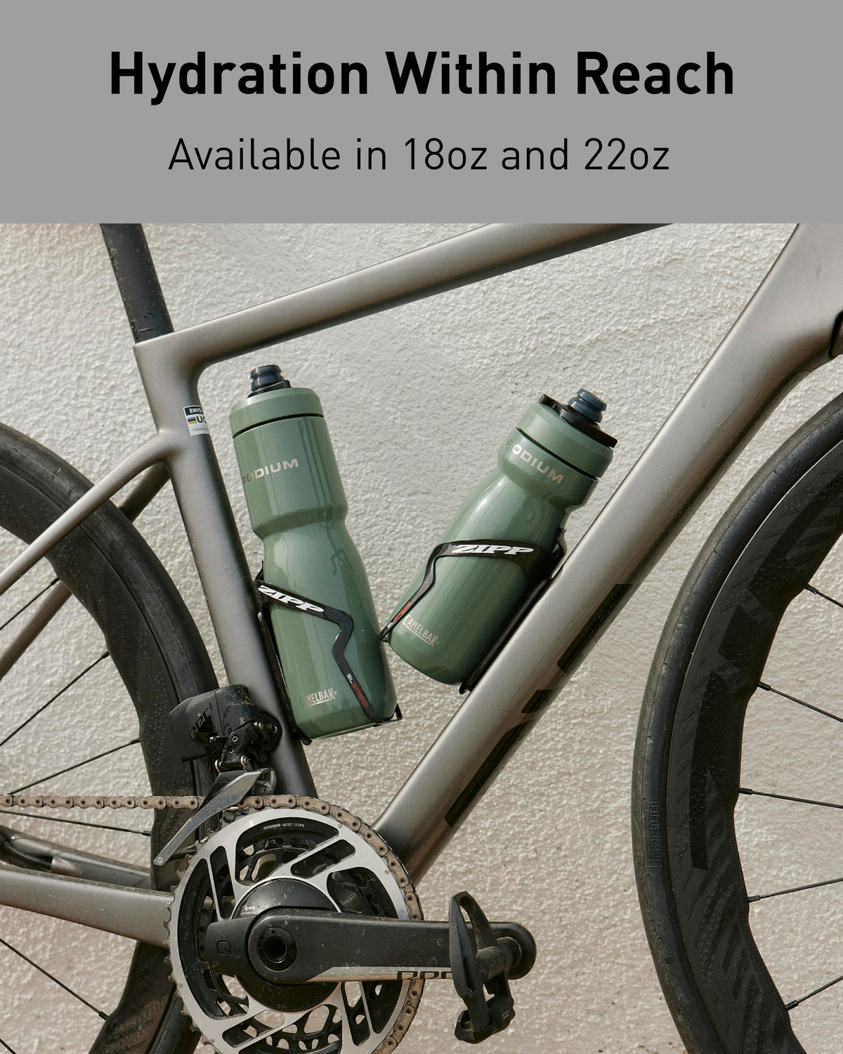 CamelBak Podium Steel 18oz ready for road and trail rides