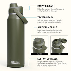 CamelBak Thrive Chug bottle with vacuum insulation preserves drink temperature for hours