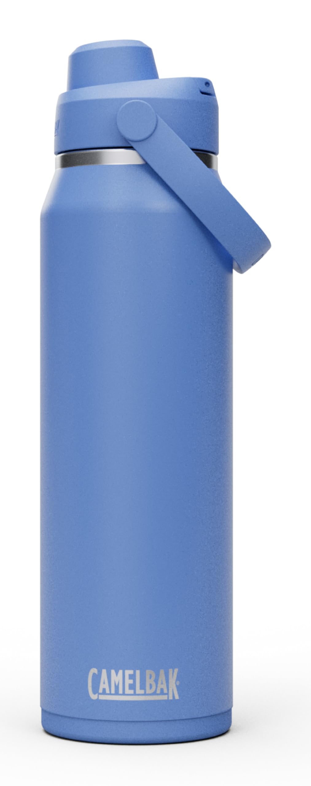 CamelBak Thrive Chug lid closeup demonstrates leak-proof performance for on-the-go hydration.