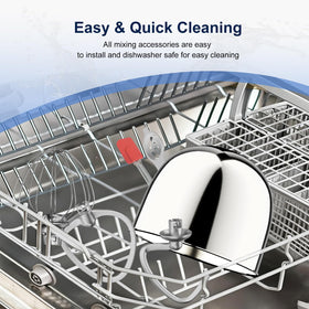 Camic stand mixer durable stainless steel bowls withstand heavy mixing