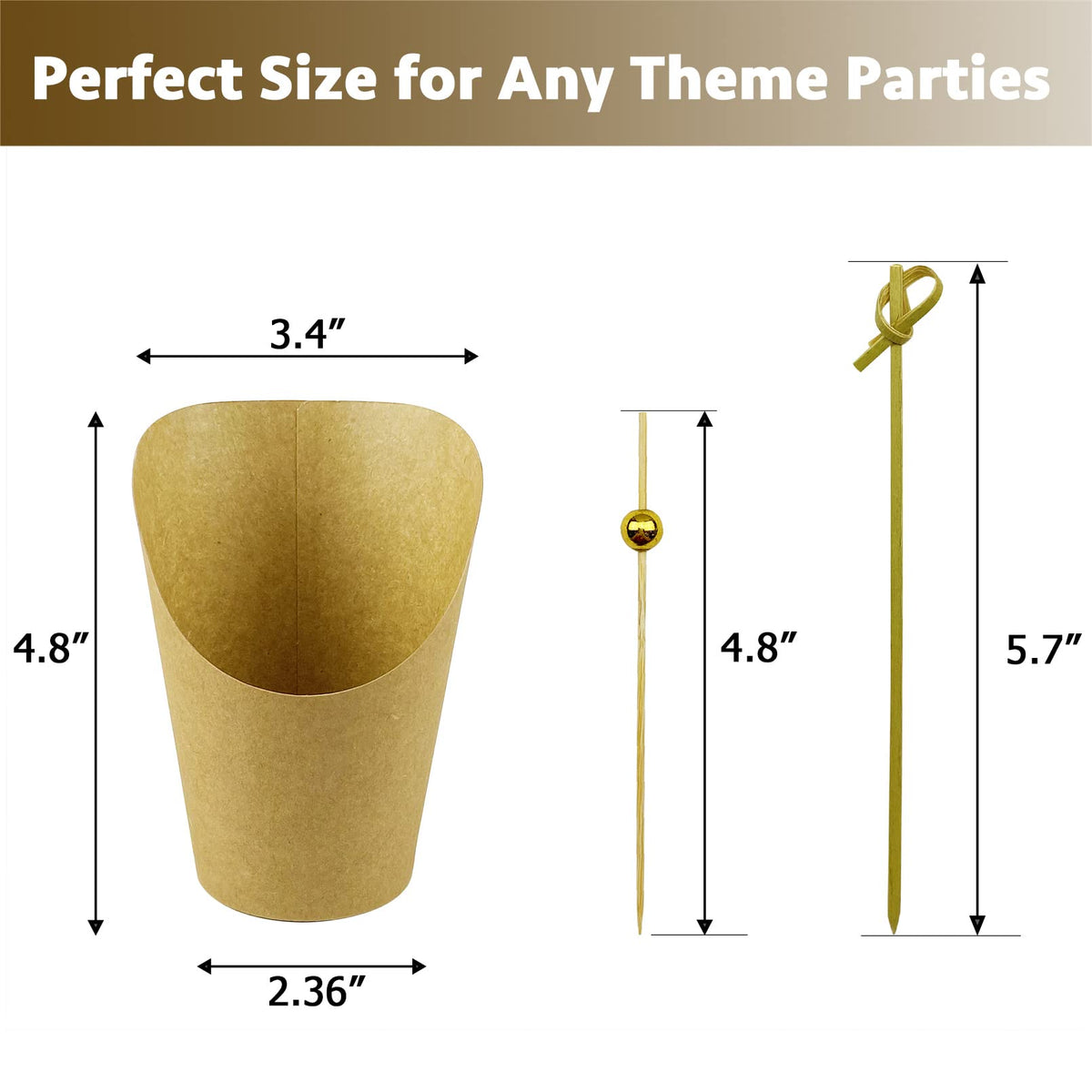 CAMKYDE bamboo knot picks for easy spearing