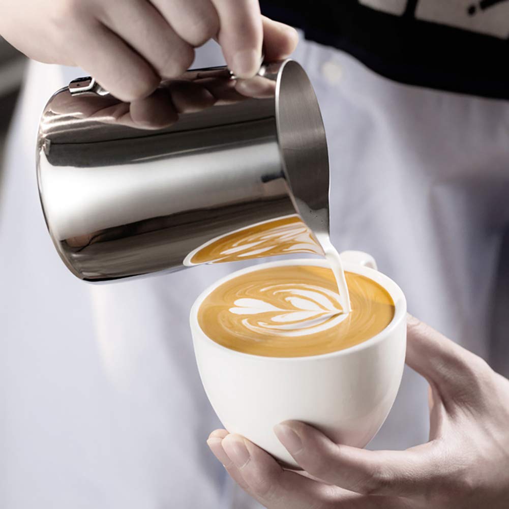 Camkyde durable dishwasher-safe milk pitcher for easy cleanup after busy sessions