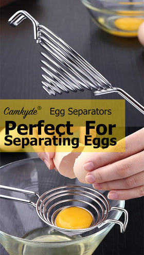 CAMKYDE egg separator blue closeup shows durable steel