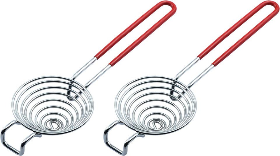 Camkyde egg separator red with stainless steel design for quick yolk separation.