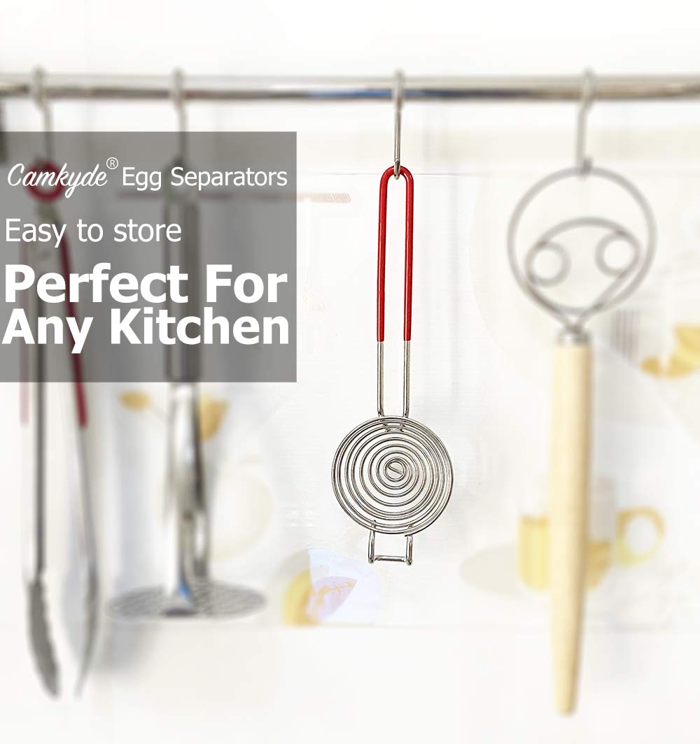 Camkyde egg separator rust-proof stainless steel construction for lasting performance.