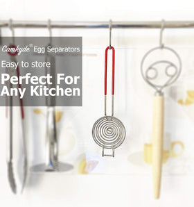 Camkyde egg separator rust-proof stainless steel construction for lasting performance.