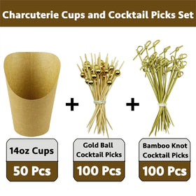 CAMKYDE golden ball picks add stylish bite-sized decor