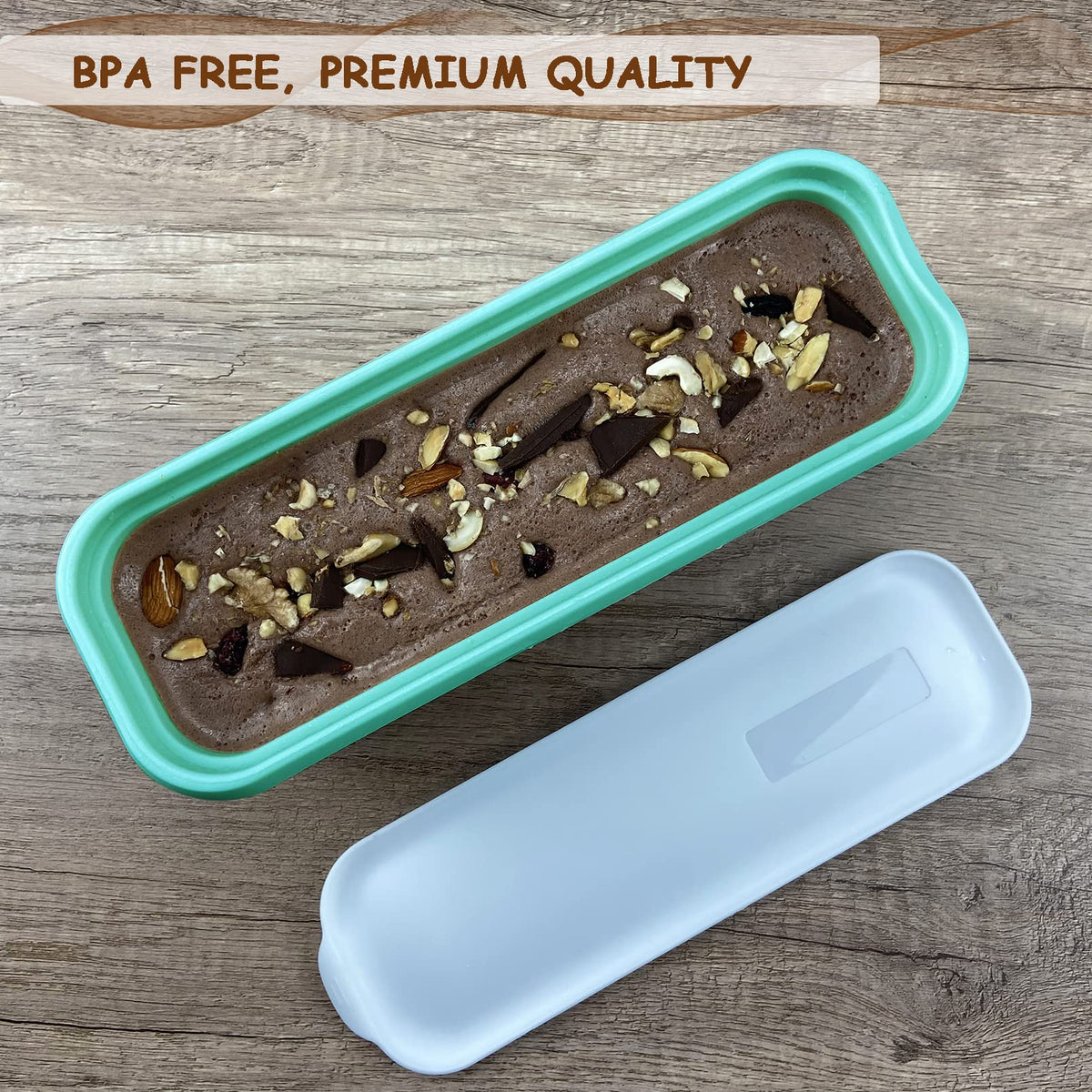 CAMKYDE mint green color ice cream containers brighten and organize your freezer.