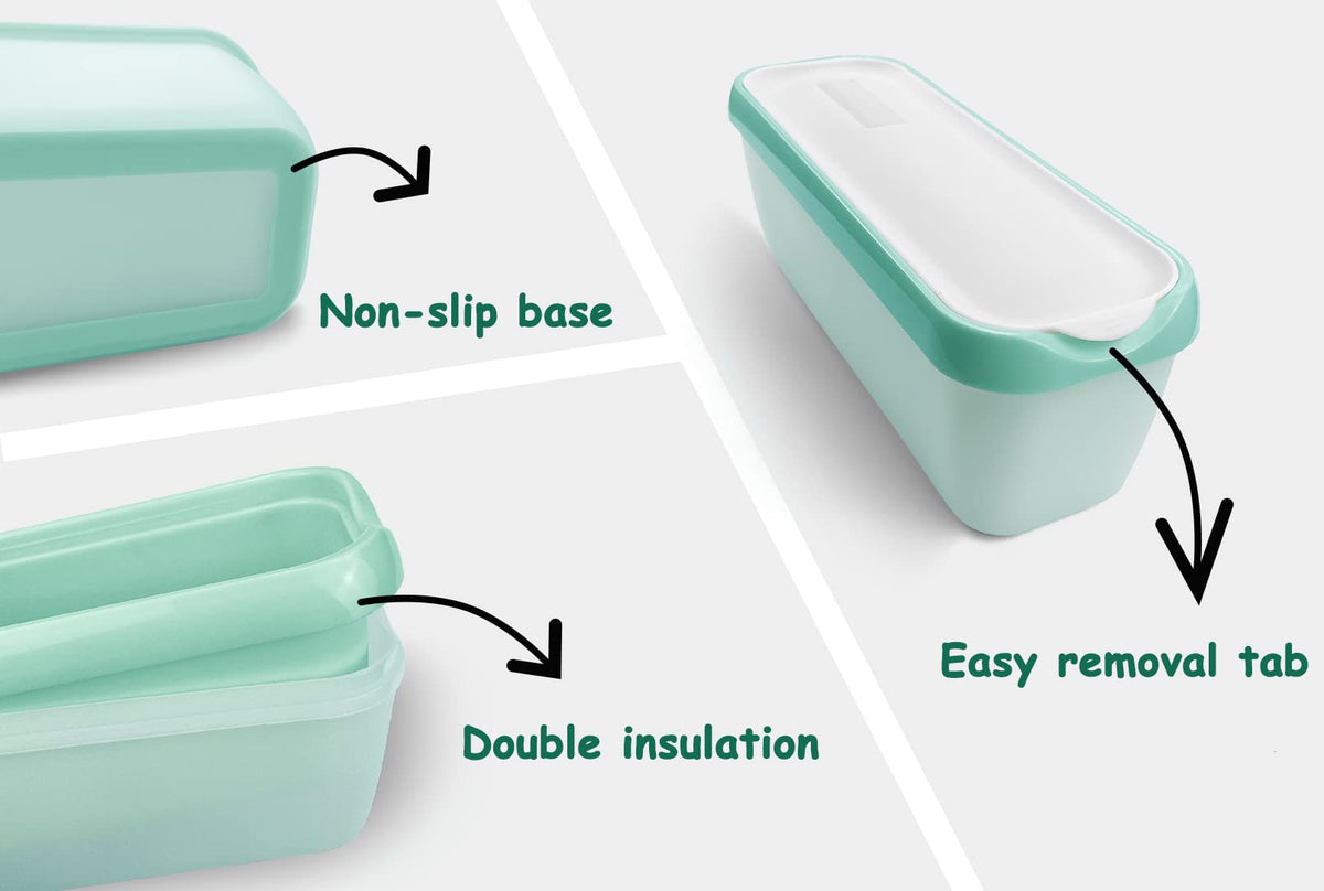 CAMKYDE stackable freezer ice cream containers maximize storage space.