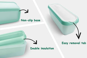 CAMKYDE stackable freezer ice cream containers maximize storage space.