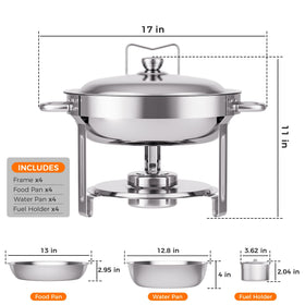 CAMMOO CAMMOO chafing dish easy-clean polished surfaces simplify cleanup