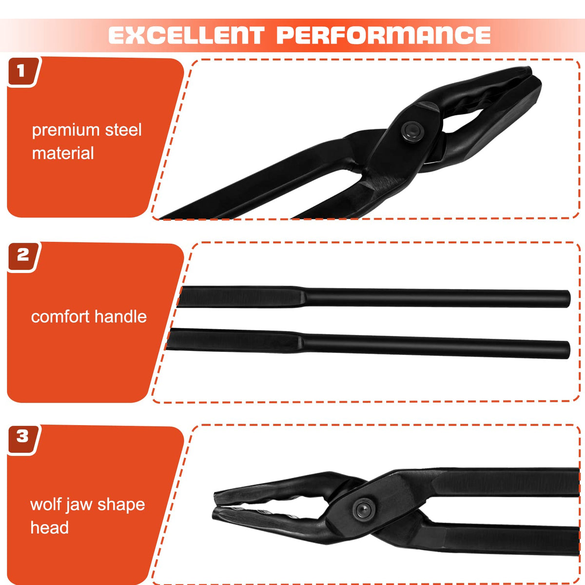 Camoo Wolf Jaw tongs beginner-friendly design for new smiths
