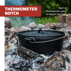 Camp Chef SDO10 metal bail handle on kettle for sturdy transport