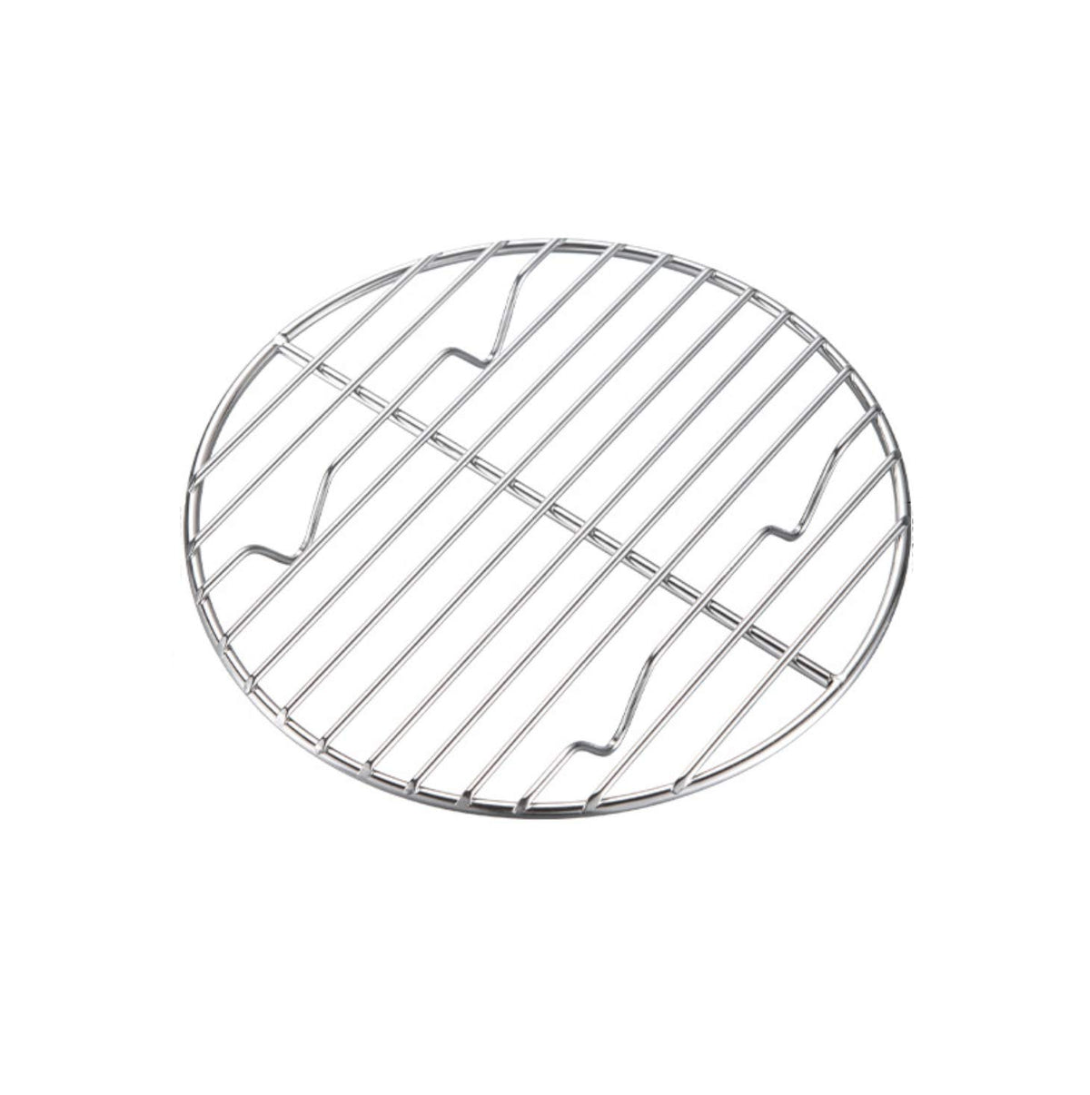 Camping Moon round roasting rack shown with a Dutch oven for even airflow