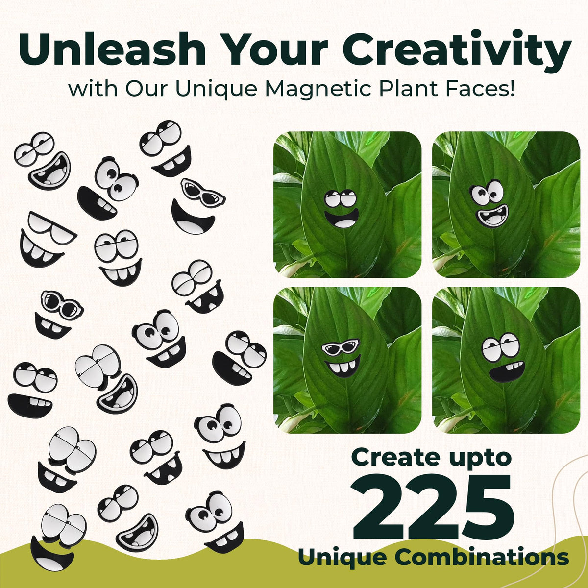 Camtoms expressive plant characters magnets offer customizable expressions
