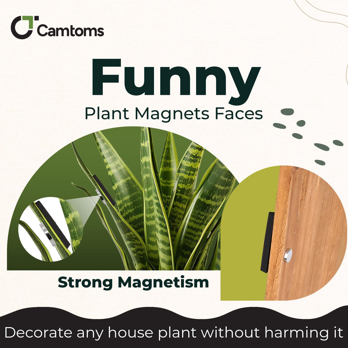 Camtoms funny plant decor magnets brighten indoor spaces with whimsy
