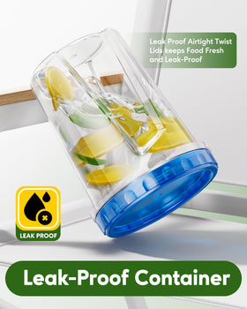 Canfanni stackable 33oz container for freezer and fridge space saving