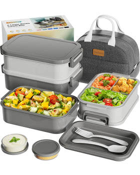 Canfanni adults bento box with 74oz capacity and multi-compartment layout for meals