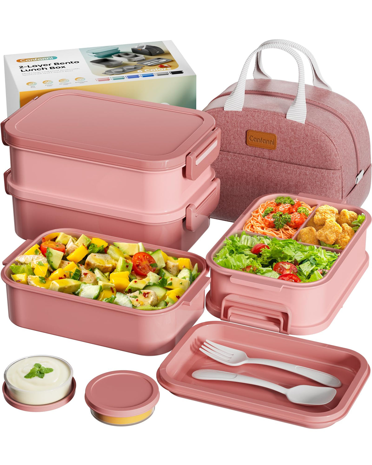 Canfanni Bento Box with 74oz capacity for family meals on the go