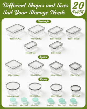 Canfanni BPA-free transparent containers display contents clearly for quick selection.