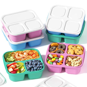 Canfanni 6-piece divided snack box for organized meals on the go.