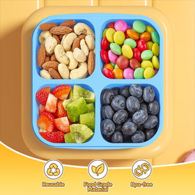 Canfanni color-variety lunch containers simplify portion control throughout the day.