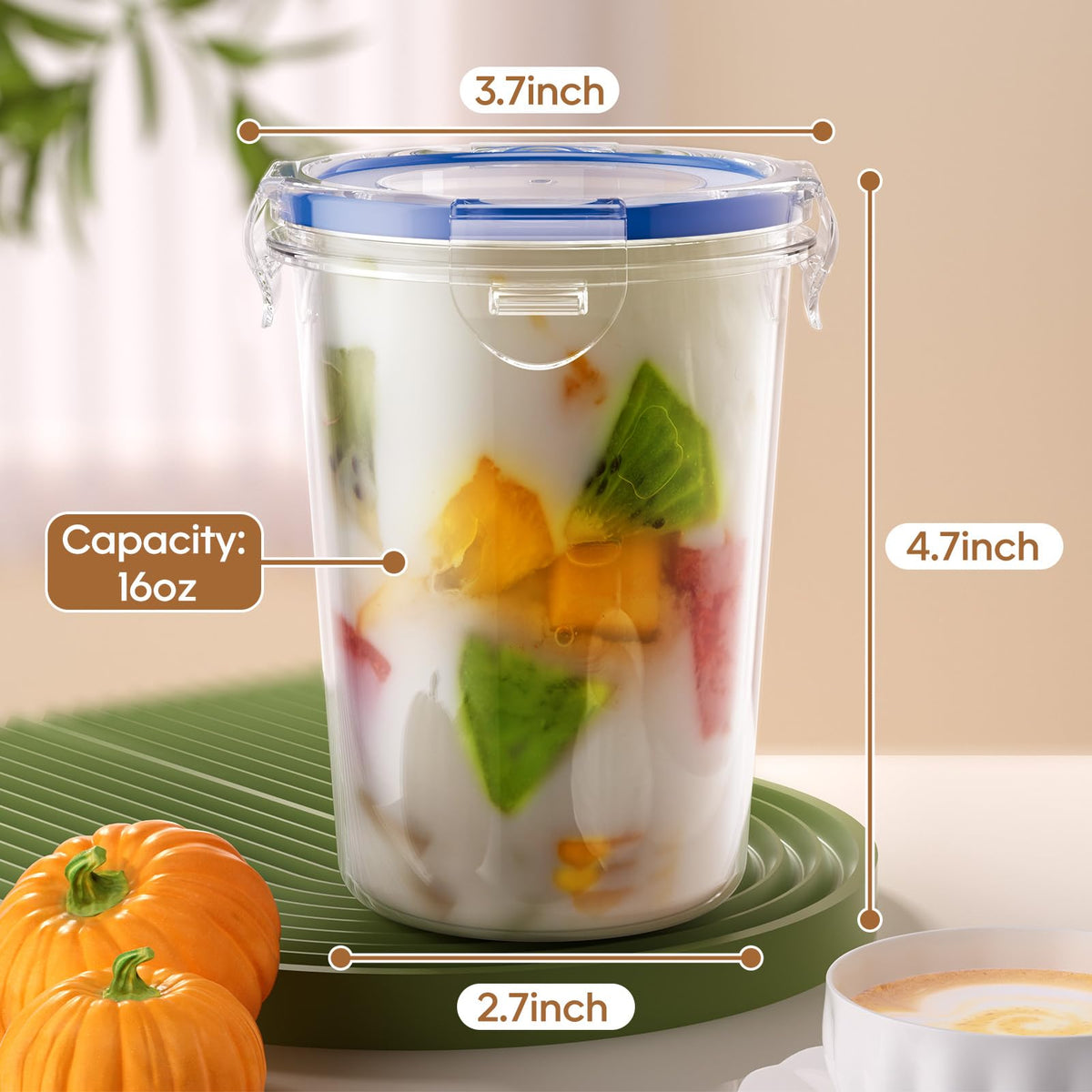 Canfanni stackable meal prep containers save kitchen space.