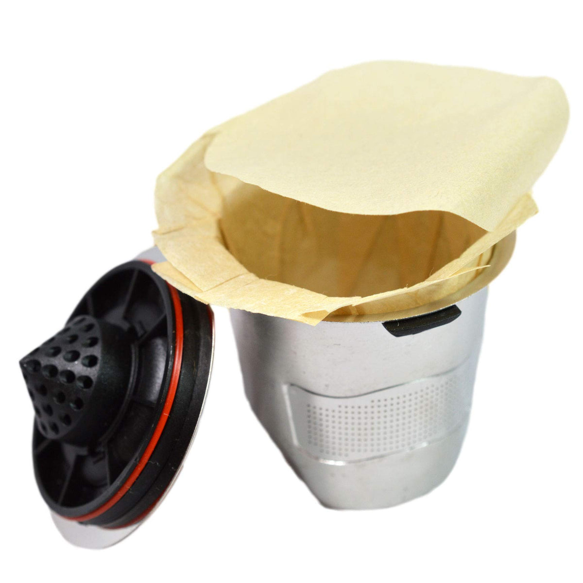 canFly unbleached filter with lid delivering clear brewed coffee.