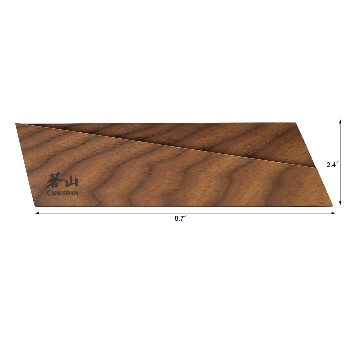 Cangshan ash wood sheath for 7-inch santoku with magnetic closure