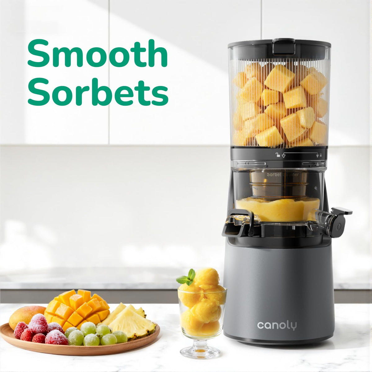 Canoly C16 dishwasher safe parts simplify cleanup after juicing