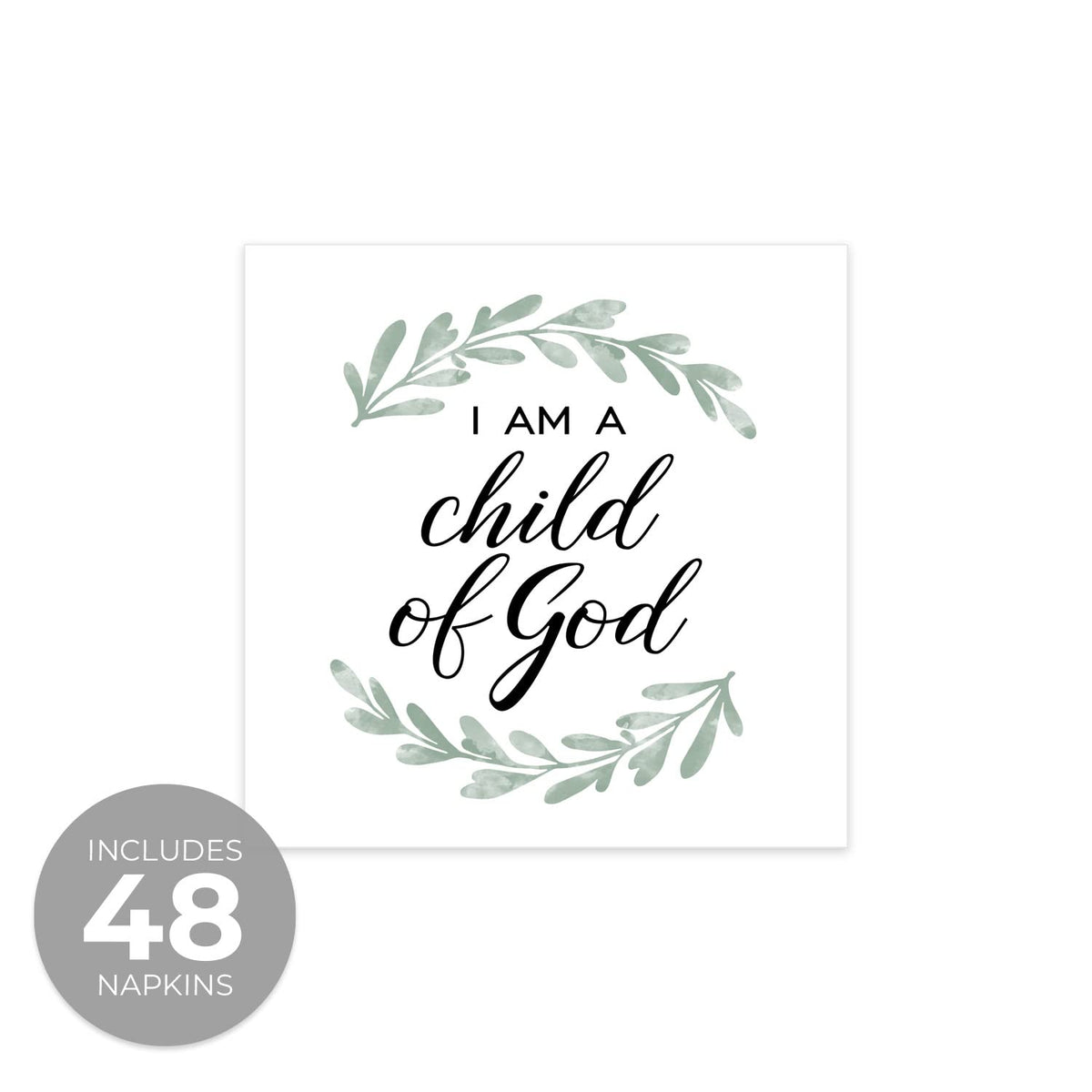Canopy Street napkins with full-color print closeup for church events