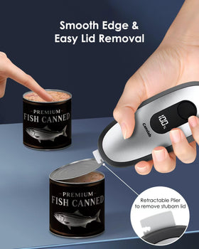 Canslab IRON hands-free operation enables effortless can opening.