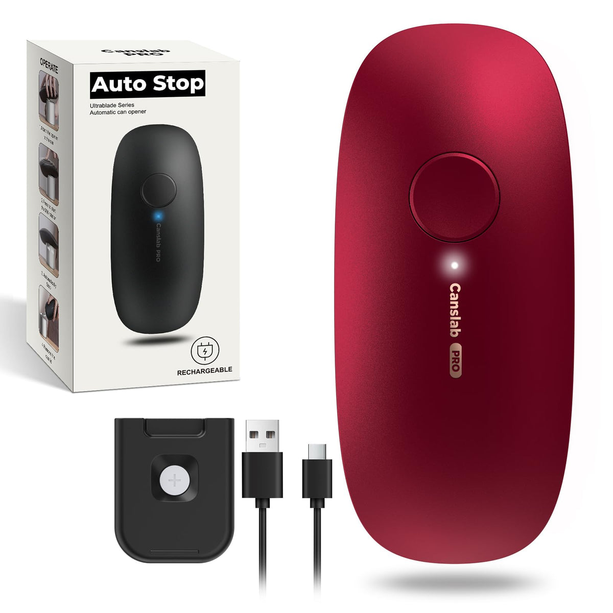 Canslab Ultrablade PRO front view shows compact design for effortless everyday kitchen use.