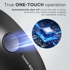 Canslab Ultrablade PRO in one-touch operation with auto-stop feature.