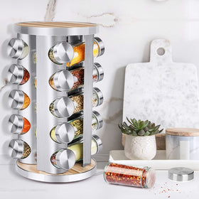 Cantami wood and stainless-steel finish suits any kitchen style.