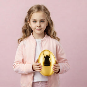 CAOXIAOXUYAO jumbo gold Easter egg 8-inch shiny finish reflects light beautifully