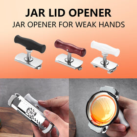 Cap Crack jar opener features an ergonomic handle for comfortable use