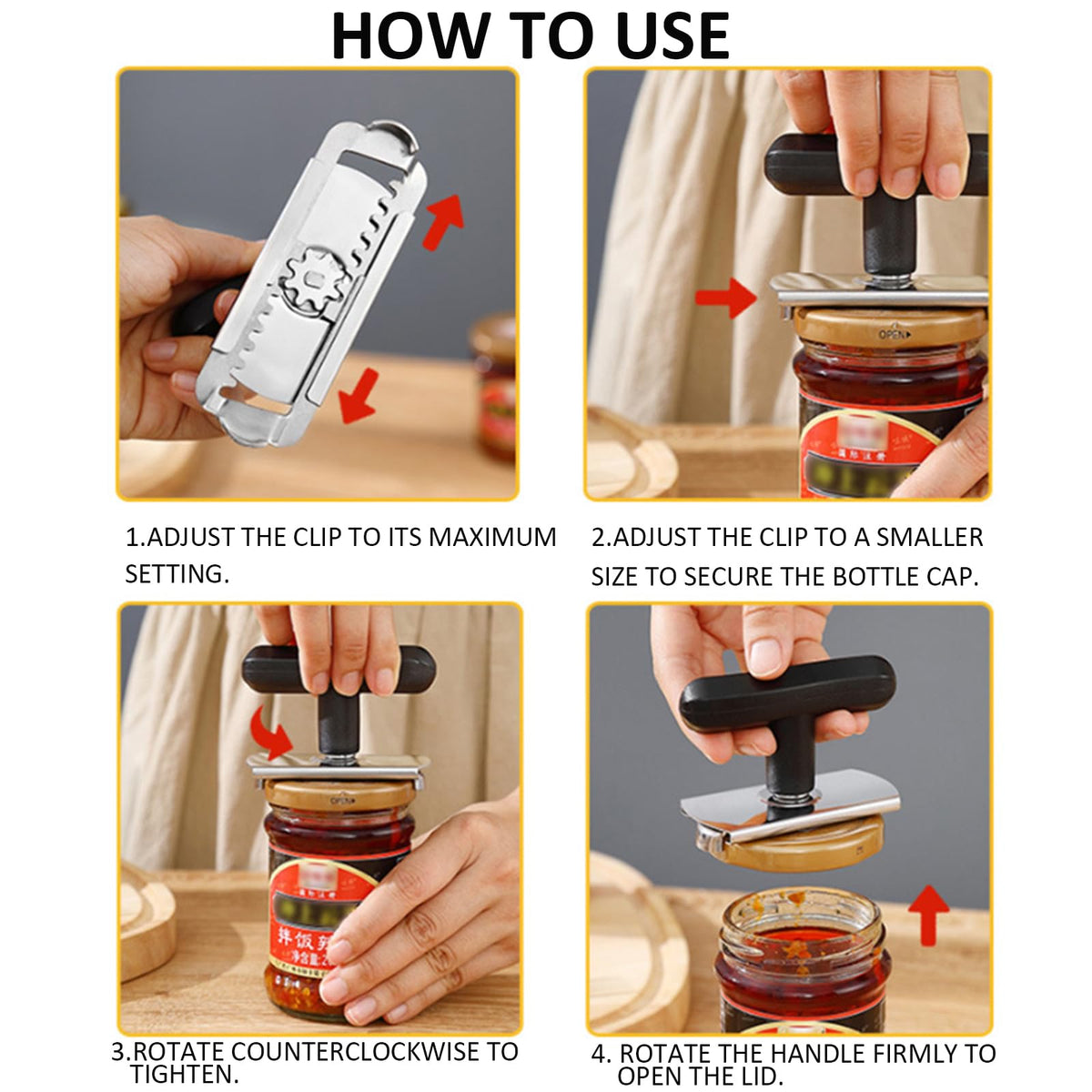Cap Crack jar opener supports one-handed use for convenience