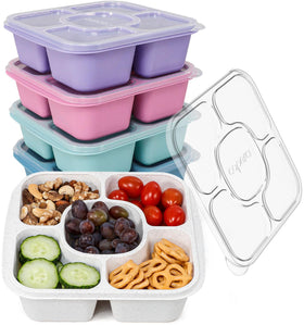 Caperci 5-pack lunchable containers with lids for organized meals