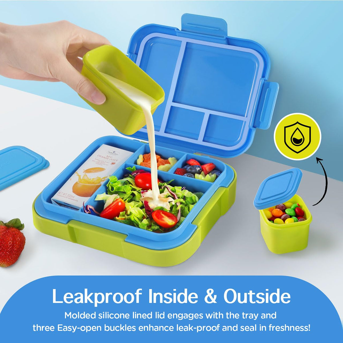 Caperci four-compartment tray keeps meals neatly separated