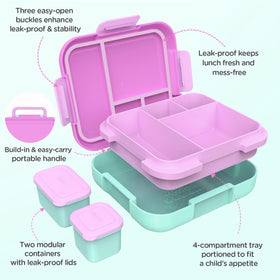 Leak-proof lid with silicone seal ensures mess-free transport