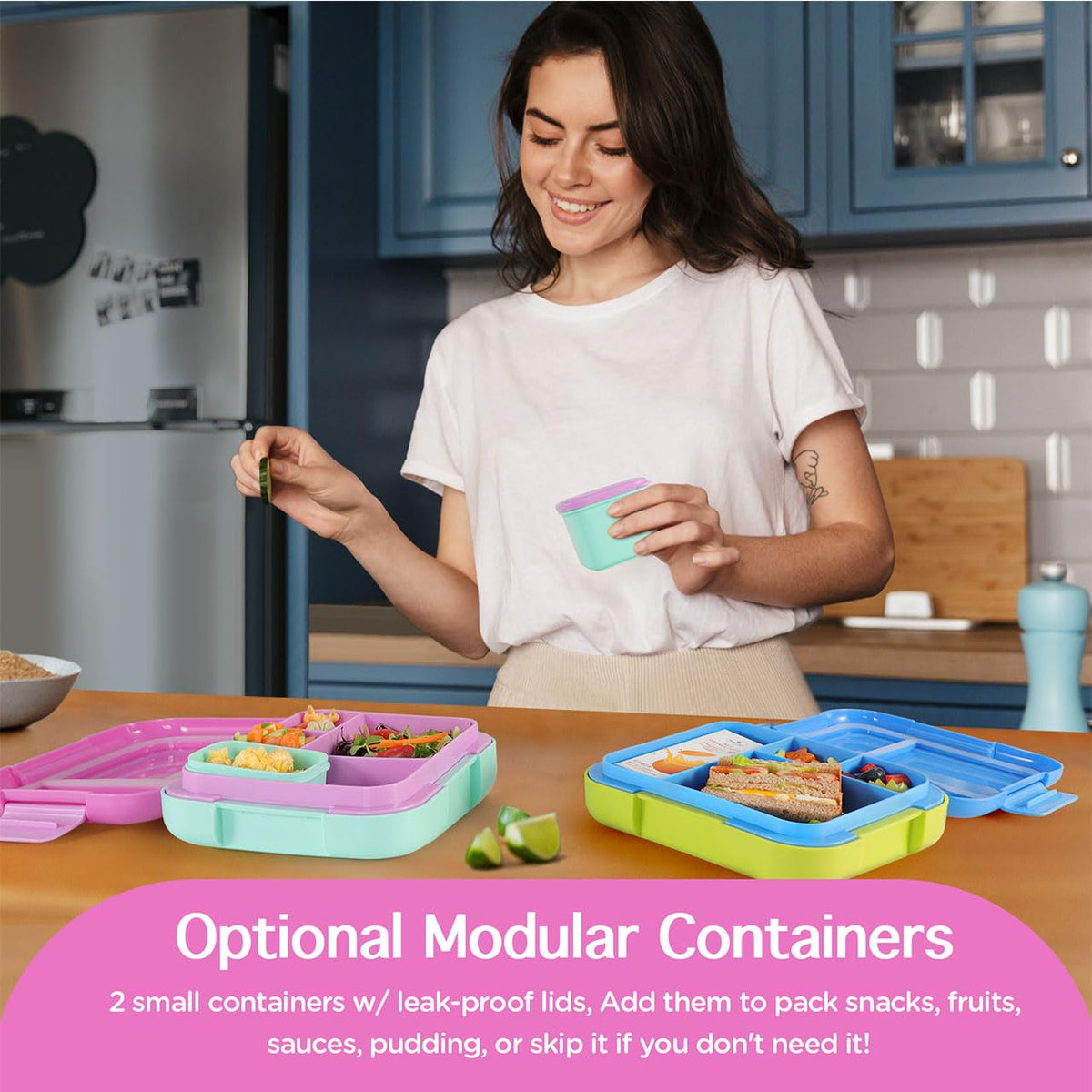 Caperci Kids Bento Box left section for a drink, keeping beverages separate