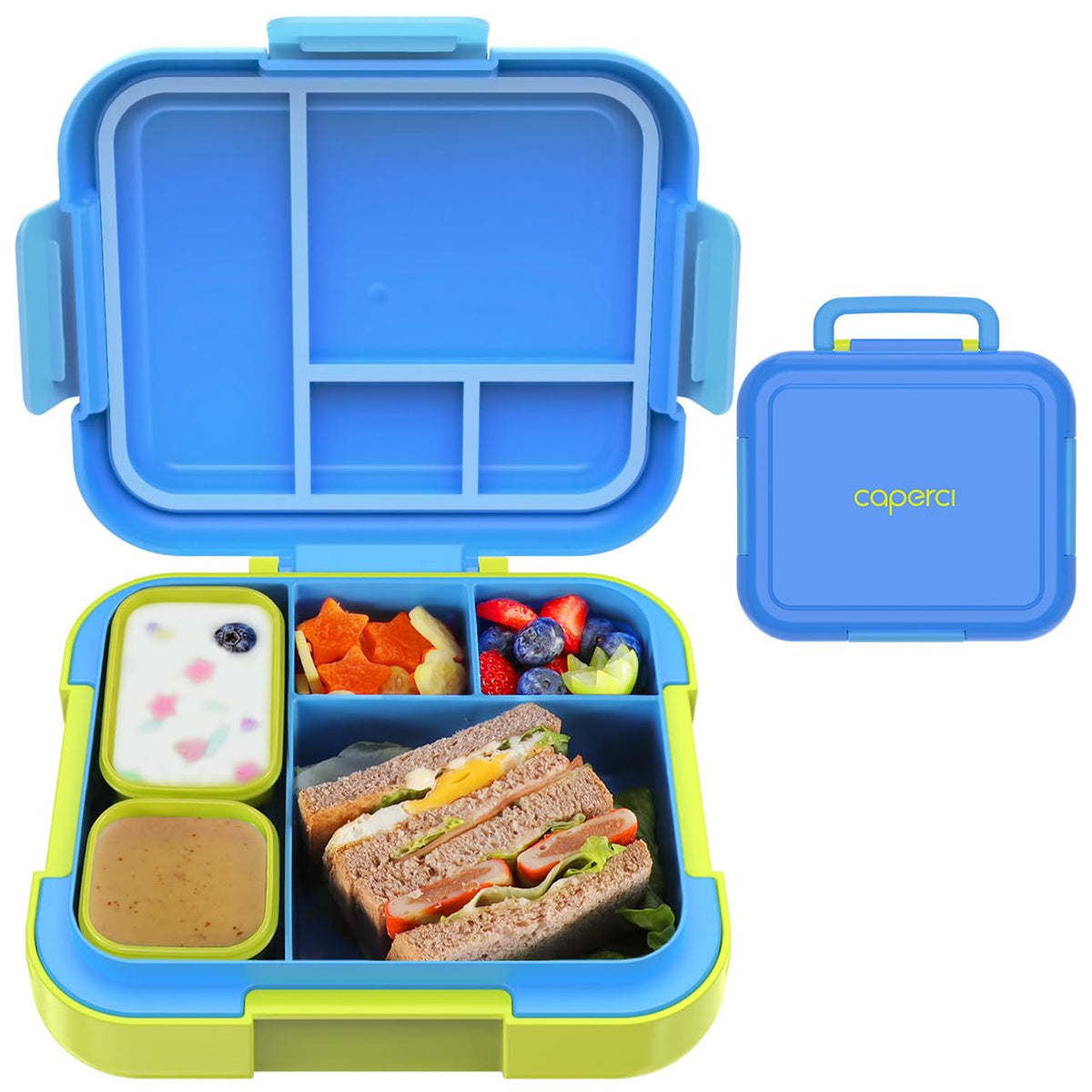 Caperci large 4.8-cup bento box overview for kids' lunches