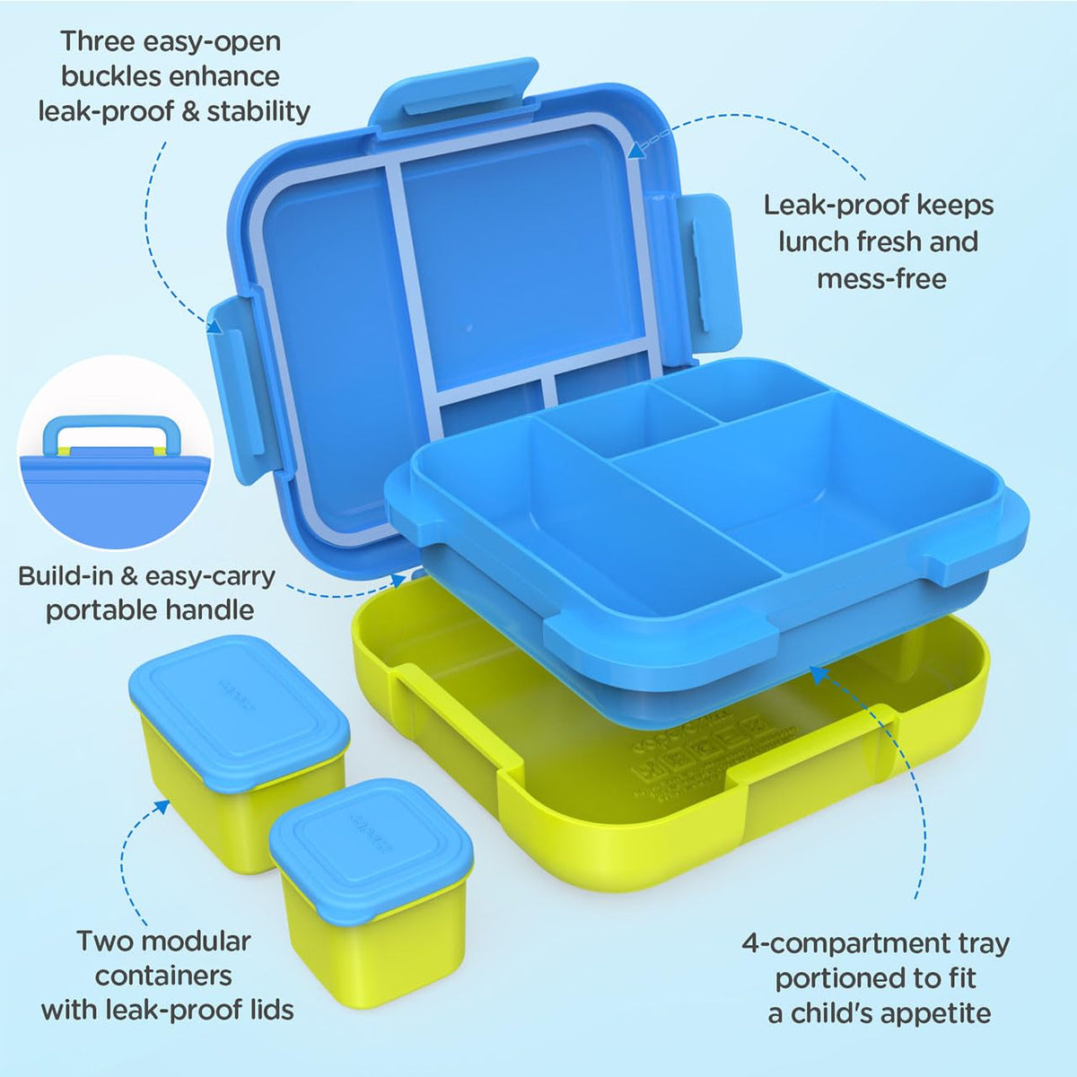 Caperci leak-proof lid seals the box during transport