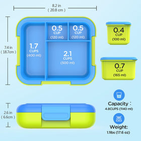 Caperci portable handle for easy on-the-go lunches
