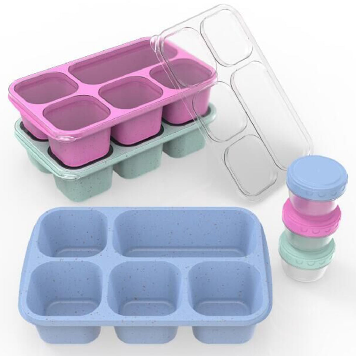 Caperci Bento Box 3-pack includes sauce containers and support