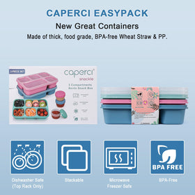 Dark and clear lids for easy portion visibility with Caperci
