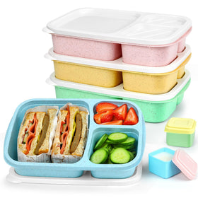 Caperci bento lunch box with 3 compartments for balanced meals on the go.
