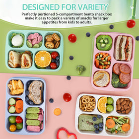 Stackable, nestable design saves space for home, school, and office lunches