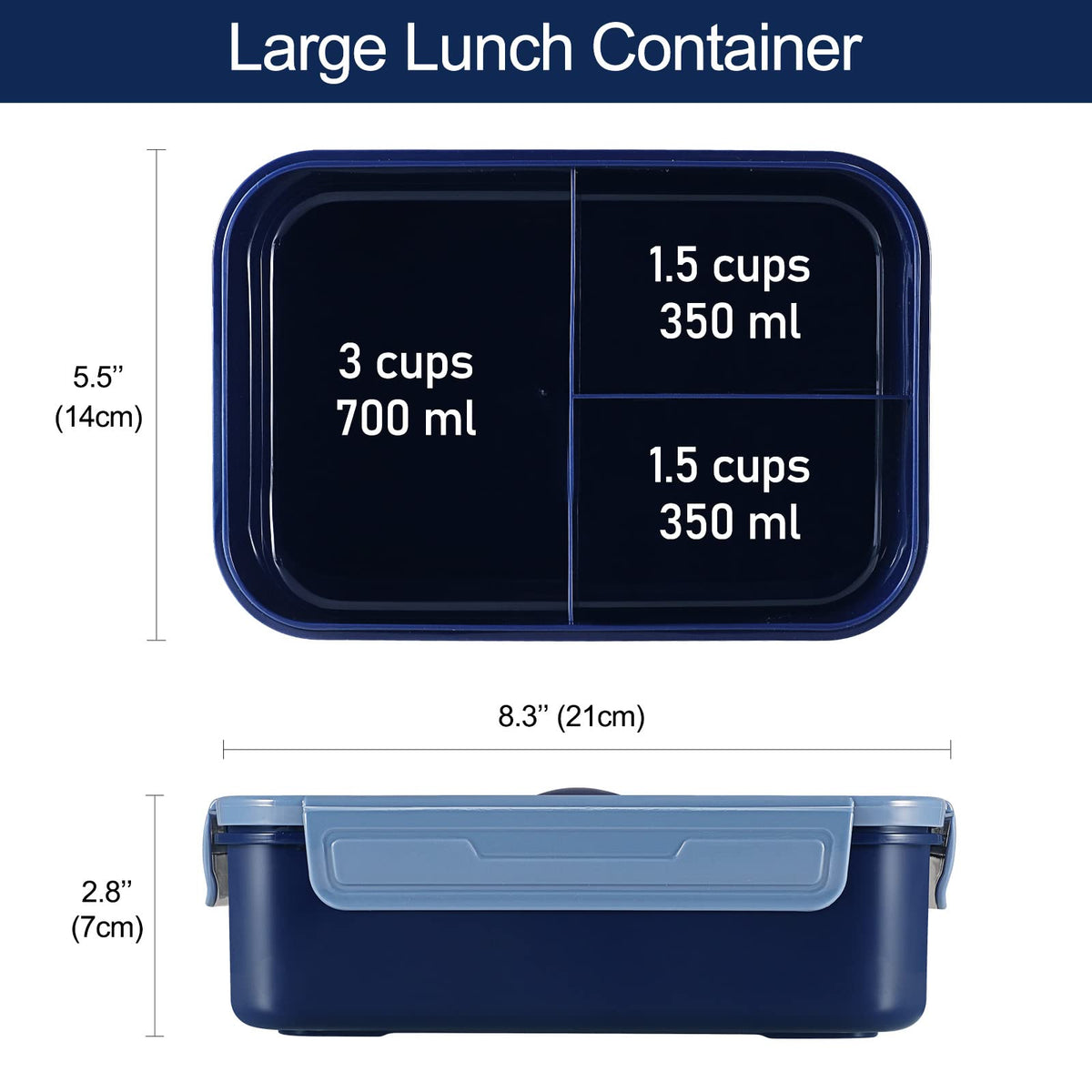 Built-in utensils included with Caperci Bento Box for easy meals